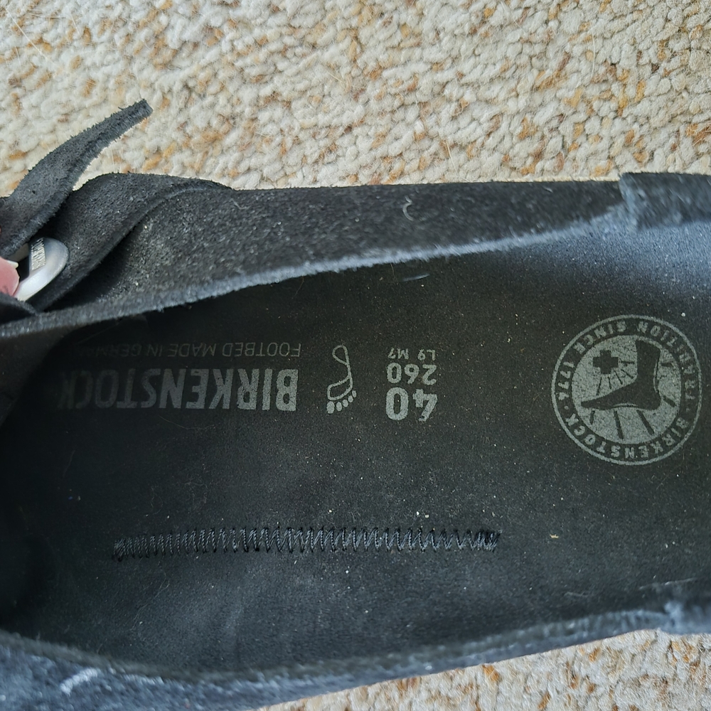 Birkenstock Buckley Black Suede Shoes (Women)